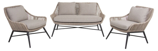 Brafab Pembroke sofagruppe Beige twist med beige pute 2-seter sofa & 2 lenestoler