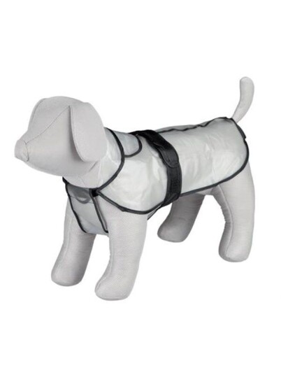 Trixie Tarbes Raincoat M: 46 cm Transparent/Black Piping