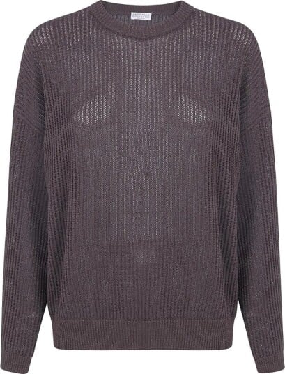 Brunello Cucinelli Dame Strikkevarer Brun M,