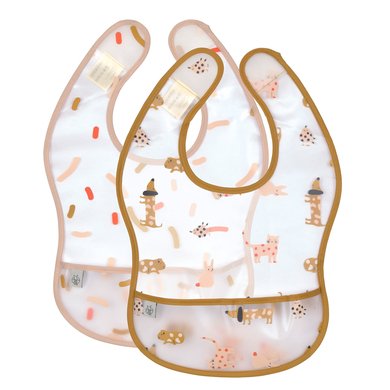 Lässig Vaskbare Smekker Med Catchall Protection Pakke Med 2 Stk Little Mateys Spicy Orange