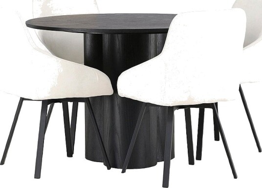 Venture Home Spisegruppe Olivia med 4 stk stoler Rosie Svart Venture Home Spisegruppe Olivia med 4 stk stoler Rosie Svart