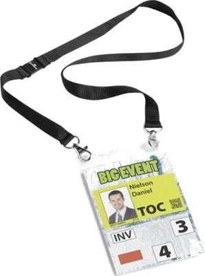 DURABLE Event-Namensschild A6 mit Textilband Duo 1 DURABLE Event-Namensschild A6 mit Textilband Duo 1