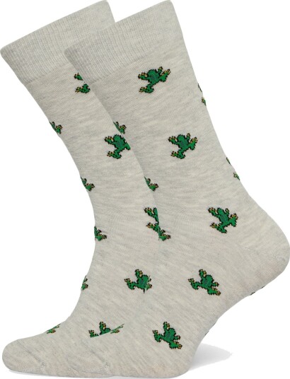 Mango Cotton Socks With Frog Pattern Grey 43 45