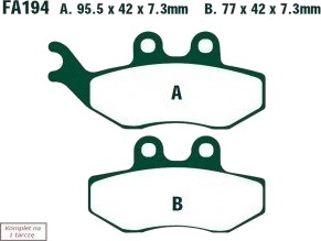 Bremseklosser EBC Brakes FA194HH