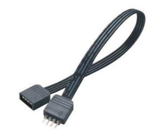 Akasa 50 cm 4-Pin Forlengelseskabel for LED-stripelys, Svart
