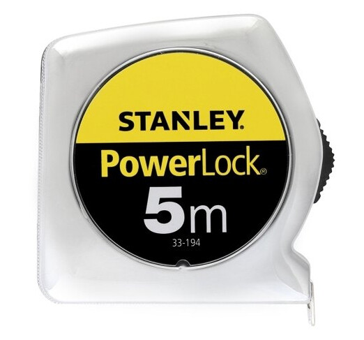 Stanley 8m Powerlock Båndmål i ABS for Håndverktøy Stanley 8m Powerlock Båndmål i ABS for Håndverktøy
