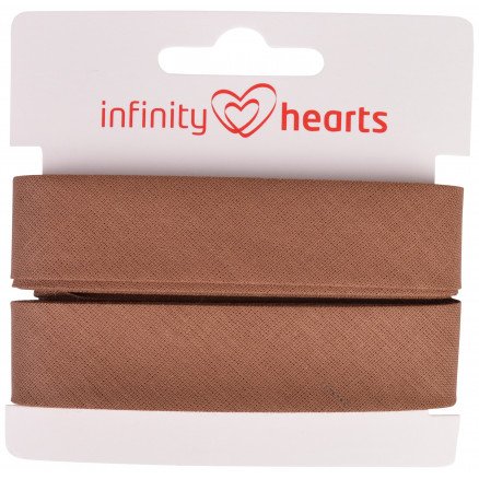 Infinity Hearts Skråbånd Bomull 40/20mm 16 Brun 5m