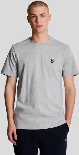 Lyle & Scott Lysegrå Mel Lyle; Scott Plain T-Shirt T-Skjorter Pique Grå XXL