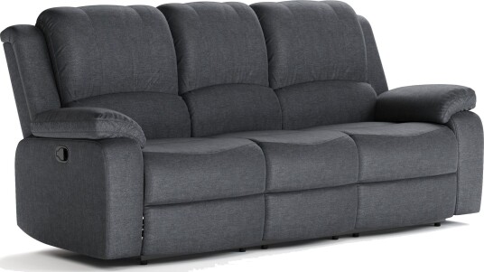 Norbo Reclinersofa Fällbar sofa 3 seter Kinosofa i stoff Mørkegrå Norbo Reclinersofa Fällbar sofa 3 seter Kinosofa i stoff Mørkegrå