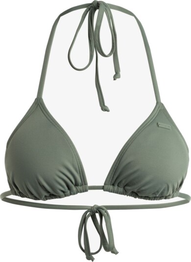 Beach Classics Tiki Tri Bikini Top for Women Green L