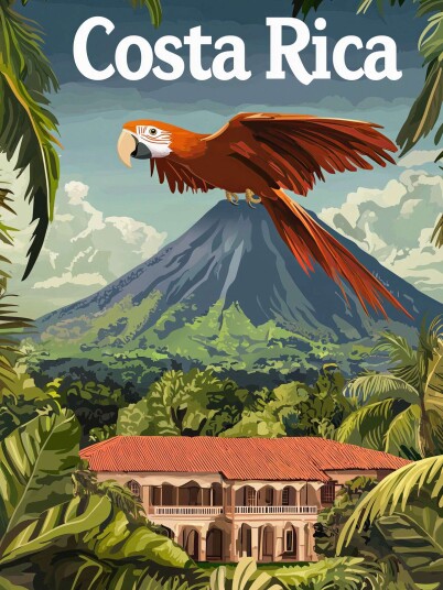 Plakat Costa Rica Parrot