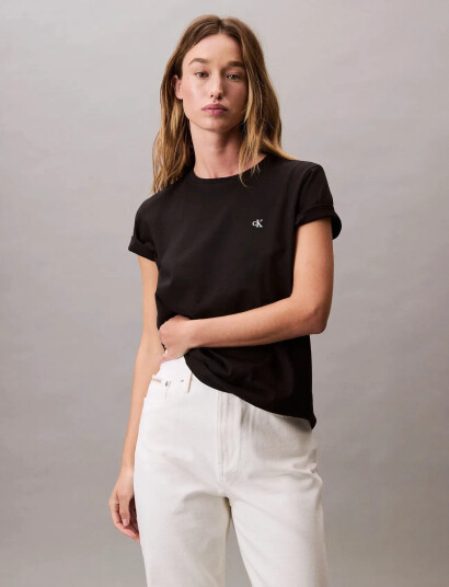 Calvin Klein Jeans Ss Monogram Crew Tee - Black - XL