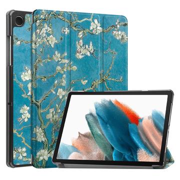 Samsung Galaxy Tab A9 Tri Fold Series Smart Folio etui Hvit Blomster
