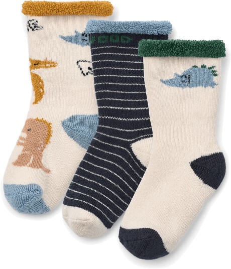 Liewood Eloy Baby Socks 3 Pack Cream 22/24