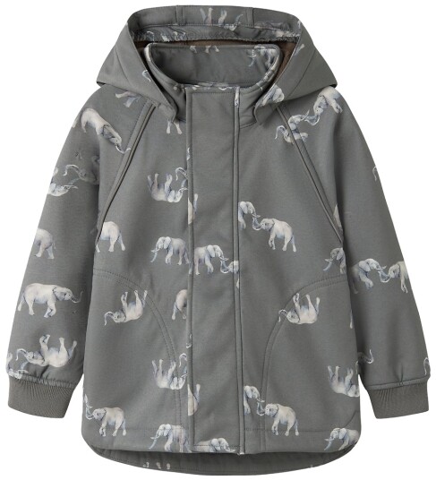 Name It Softshell Jakke m. Fleece NmmAlpha Quiet Skygge/Elef Name It 2 år (92) Softshell Grå