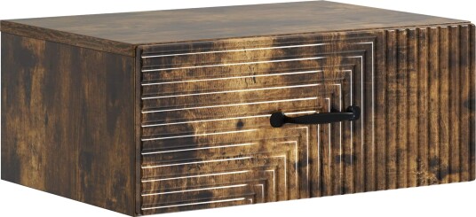  Vegghengt Nattbord Røkt Eik 49 x 34,5 x 20 cm Konstruert tre