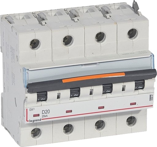 Legrand DX3 MCB automatsikring D20 4P 4M 25kA