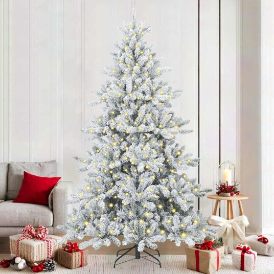  Kunstig sammensatt juletre med 300 LED med stativ 210 cm PVC