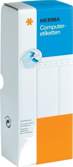 Herma Computer Labels   Papir   Matt   Permanent Selv Adhesiv   Perforert   Hvit   101.6 X 48.4 Mm 3000 EtikettEr Sammenhengde Siksakfoldede Etiketter