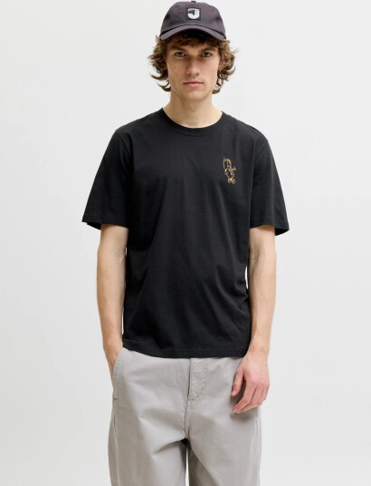Jack & Jones Jjbrewy Tee Ss Crew Neck Black M