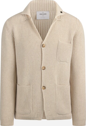 Gran Sasso Cardigan blazer rib 56 beige herre