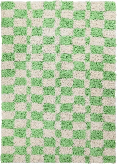 Ryetepper Atrani Natural Cotton Shaggy grønn Størrelse: 80 x 150 cm