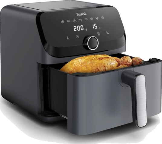 Tefal EY855B Easy Fry Mega Airfryer - 7,5L, 8 programmer - Svart Tefal EY855B Easy Fry Mega Airfryer - 7,5L, 8 programmer - Svart