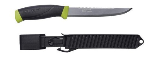 Morakniv Companion 150 Fiskekniv med Sagtannet Blad og Ergonomisk Håndtak Grønn