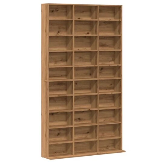 CD-skap artisan eik 102x23x177,5 cm konstruert tre