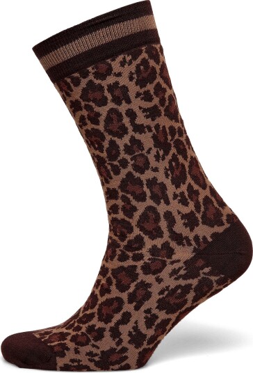 Copenhagen Studios Cph Socks 7 Cotton Blend Dark Brown Leo   DARK BROWN LEO   35 38