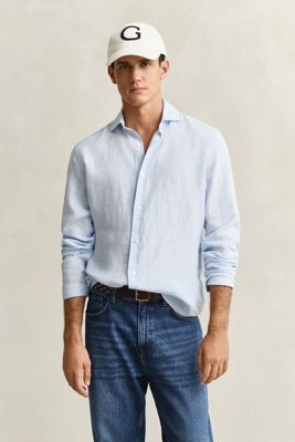 GANT Reg Linen Shirt Blue L