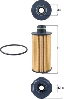Oljefilter MAHLE ORIGINAL OX 1219D Oljefilter MAHLE ORIGINAL OX 1219D