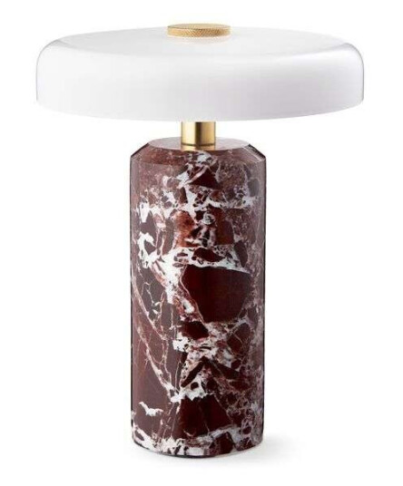 Trip Bordlampe Ø17x21 cm Marmor Burgundy/Opal Trip Bordlampe Ø17x21 cm Marmor Burgundy/Opal