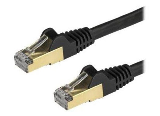 StarTech Cat6a 10Gbps Nettverkskabel 0,5m U/FTP Svart