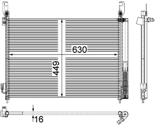 Kondensator, klimaanlegg MAHLE AC 588 000P