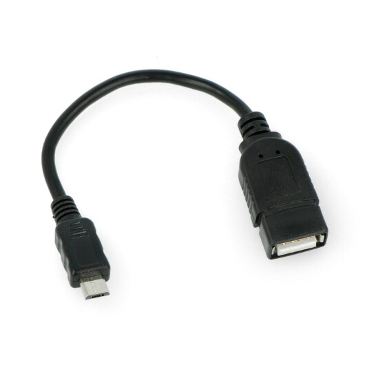 OTG Host microUSB kabel USB A 12cm