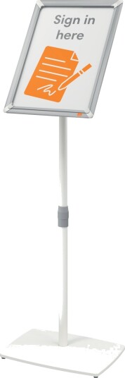 Nobo Premium Plus A3 Displaystativ, Bildestativ, Aluminium, Polypropylen (Pp), Sølv, Gulv, Rektangulær, Landskap/Portrett