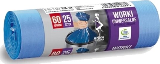 Anna Zaradna Søppelposer Universelle 60 L 25 Stk Blå