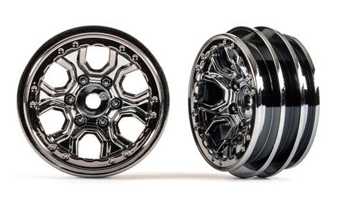 Traxxas TRX-9770-BLKCR Wheels Black Chrome TRX-4M (2)