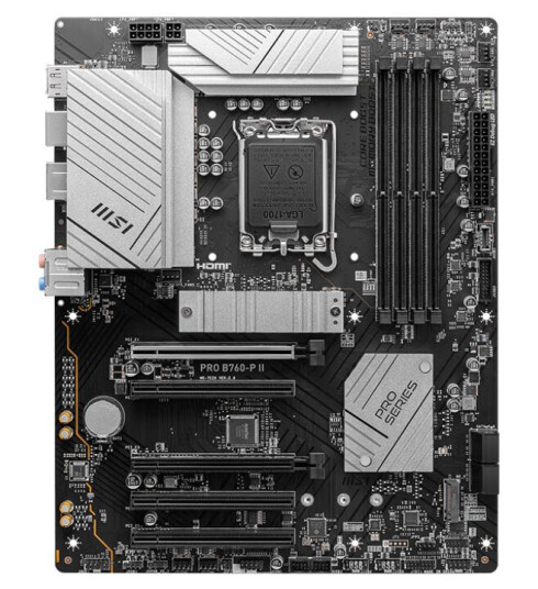 MSI PRO B760-P II ATX Hovedkort med DDR5-støtte LGA1700 MSI PRO B760-P II ATX Hovedkort med DDR5-støtte LGA1700