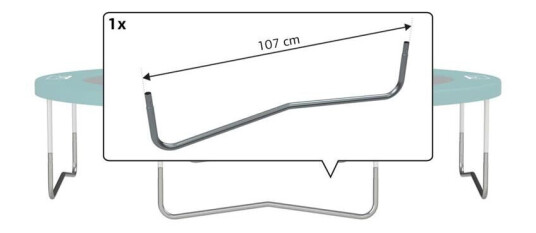 BERG Toys Favorit W-Leg For 330 Cm (138 Cm) W-Ben For Favorit Rund Trampoline 330 cm dia 6b
