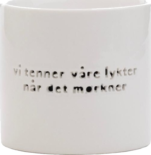 Sögne Home Telysholder vi tenner våre lykter medium 8x8,5 cm hvit