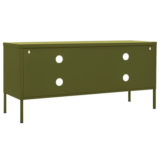vidaXL TV-benk olivengrønn 105x35x50 cm stål