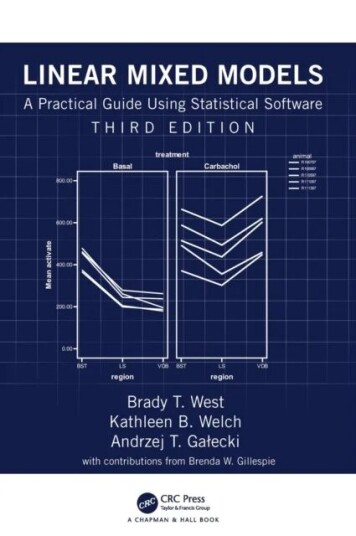 Linear Mixed Models Av Brady T. (University Of Michigan Ann Arbor Usa) West, Kathleen B. Welch, Andrzej T (University Of Michigan Ann Arbor Usa) Galec