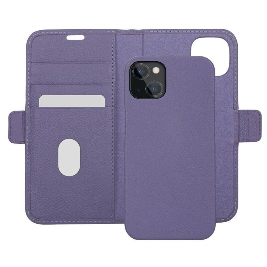Dbramante1928 Ekte Skinn Mobildeksel med Lommebok for iPhone 13 Mini - Daybreak Purple