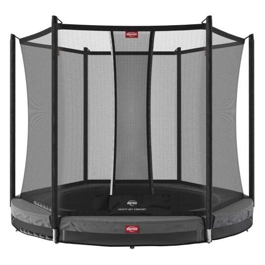 BERG Toys Berg Trampoline Favorit Inground 270 Grå Med Sikkerhetsnett Comfort 270 cm dia Grå