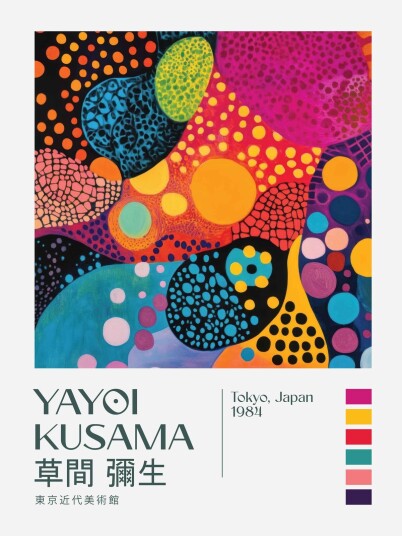 Namly Design Poster Yayoi Kusama Kunstverk POSTERFVSXNB