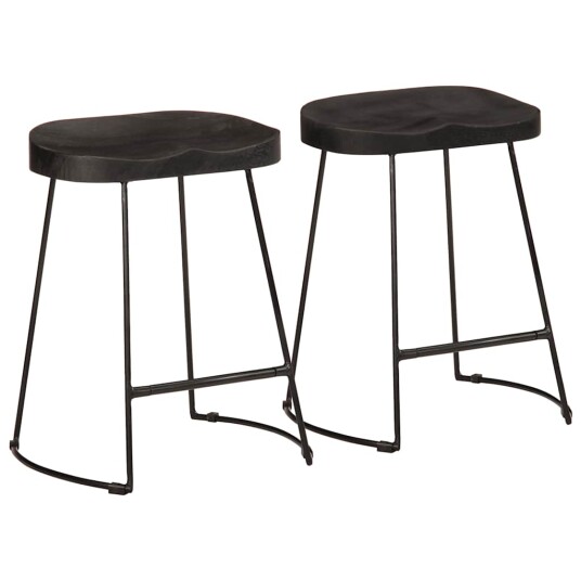 Barkrakker 2 stk sort 46x38x52 cm heltre mango 8721102922251 Barkrakker 2 stk sort 46x38x52 cm heltre mango 8721102922251