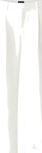 Gina Tricot   Bukser Mid Waist Pleated Trousers   Hvit
