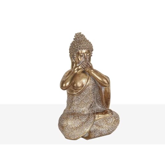 Romimex Dekorativ Figur Gyllen Buddha 15 x 24 13 cm